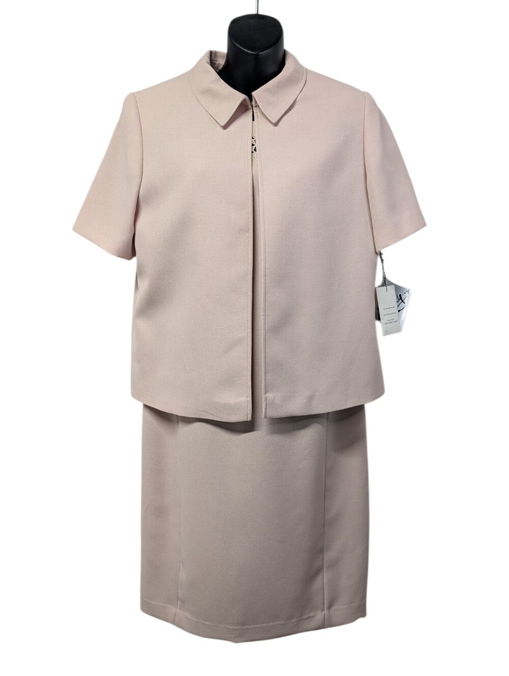 Emily Womens Rose 2 Piece Formal Dress + Short Sleeve Jacket Set Sz 10 NWT vtg